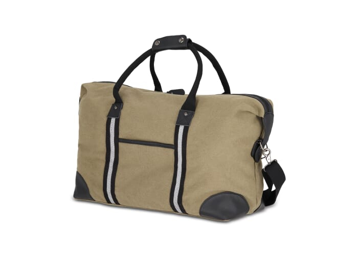 Sac week-end promotionnel en toile recyclée Harper Vert olive